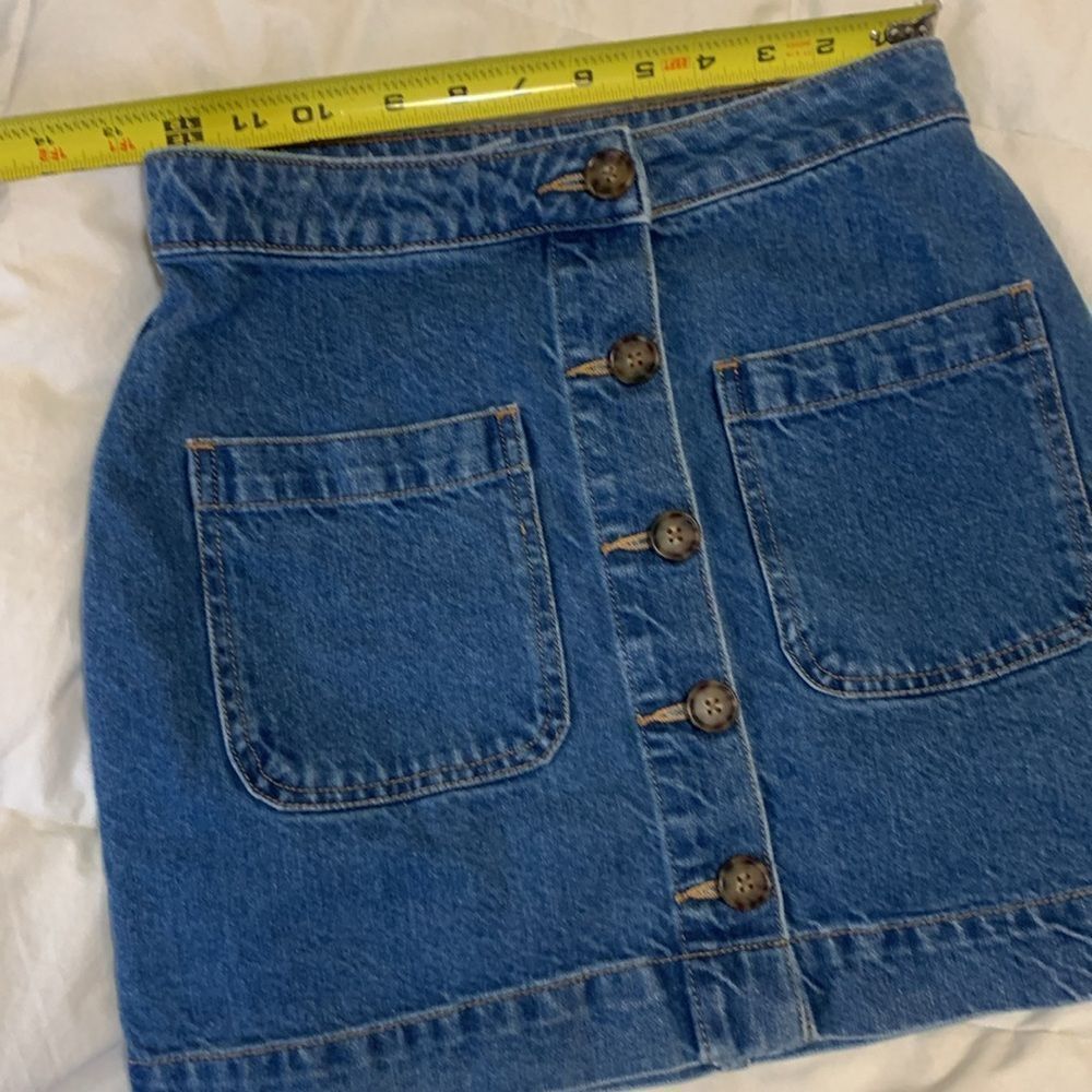We The Free Blue Denim Skirt, button down, size 24 - Picture 8 of 10